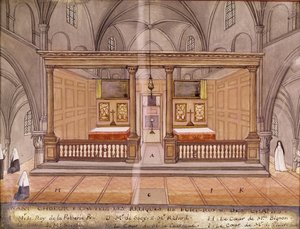 Vista do Coro e do Altar, de &39;L&39;Abbaye de Port-Royal&39;, c.1710